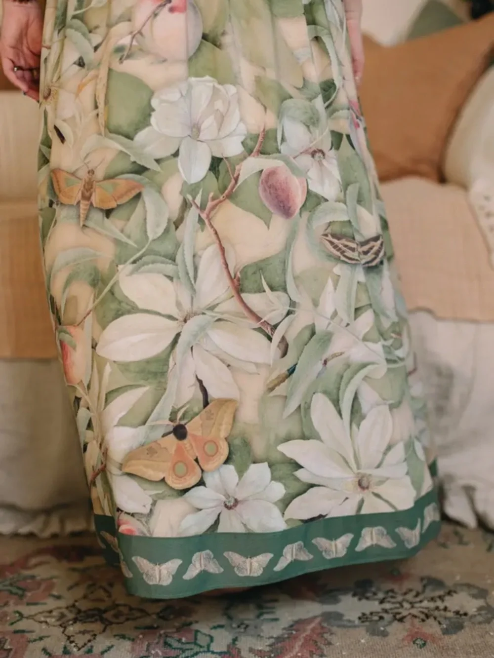 Fleur De Soleil Bohéme Long Maxi Slip Dress w/ Florals by Market of Stars - Picture 7 of 15